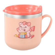Gobelet à lait anti-fuite en acier inoxydable pour enfants, capacité de 250 ml, avec graduation.