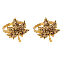Maple Leaf Napkin Ring – Vintage Autumn Napkin Holder for Thanksgiving, Fall Party & Table Decoration (Compatible with Standard Napkins)
