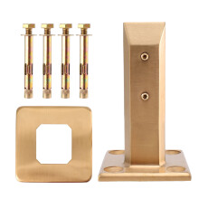 FOXNOVO Durable Glass Bracket Stainless Steel Glass Clip Holder for Home Improvement and Diy Projects Golden 1Pack
