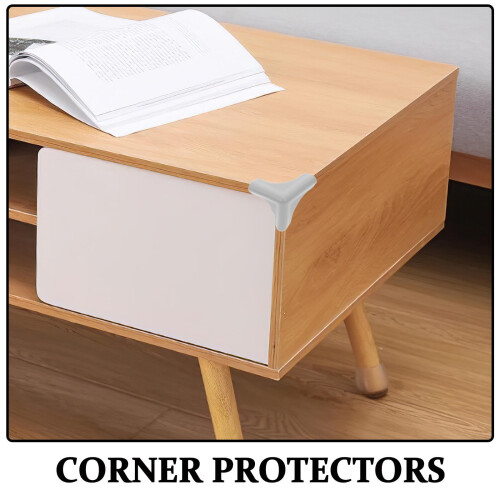 Protetores de canto de mesa, transparentes, pacote com 4 peças 2