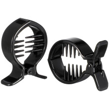 Circular Hair Claw Clips for Women Black 2 pcs