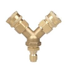 Adaptador de Divisor em T com Conector de LiberaçãO RáPida de 3/8 Polegada para Lavadora de Alta PressãO