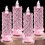 LED Crystal Candle Lights Battery-Operated Rose Shadow 1