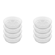 8 Confezioni di Sottovasi Trasparenti per Piante da 10 Pollici, Sottovasi In Plastica per Piante Più Spessi, Vasi per Fiori per Interni Ed Esterni,