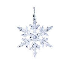 Colorful Plastic Snowflake Christmas Tree Ornament, 5.1 in, Holiday Party Decor