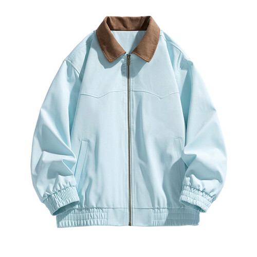 Men's Light Blue Casual Outdoor Jacket Size M