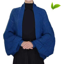 Fashion Hollow out Knitted Shawl Coat, Women's Knitted Slouchy Wrap Cardigan Shawl Coat, Cardigans for Women