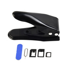Gearrthóir Cárta Sim Cuibheoir 122*55*67mm 5In1 5pcs Cruach Cóimhiotail Dubh Gearradh Ceart Uirlis Gearrtha Bioráin Díbirt Ilfheidhmeach