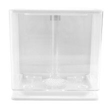 Betta Fish Tank Acquario Fish Tank Facile Cambiare L'Acqua Piccolo Acquario Autopulente nel Plastica Acrilica (Bianca)