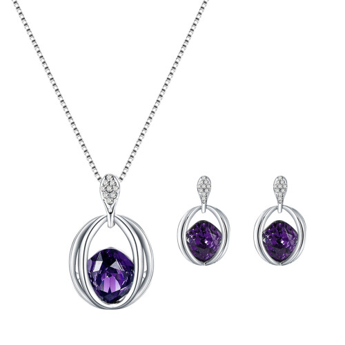Women's pendant necklace and earring set 1 pair