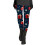 Dameleggings i polyester og spandex med blomsterprint, blå, ankellang 2