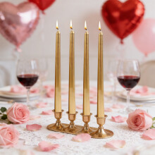 Confezione da 4 candele affusolate e sottili per allestimenti di ristoranti, centrotavola per matrimoni e per creare atmosfera sulla tavola –