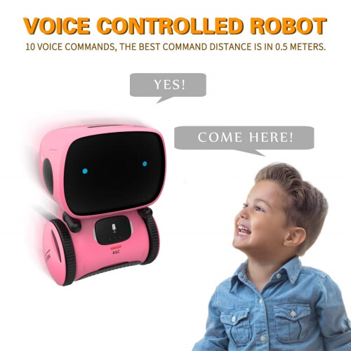 Robot interactif intelligent pour enfants de 3 ans et plus avec voix et 2