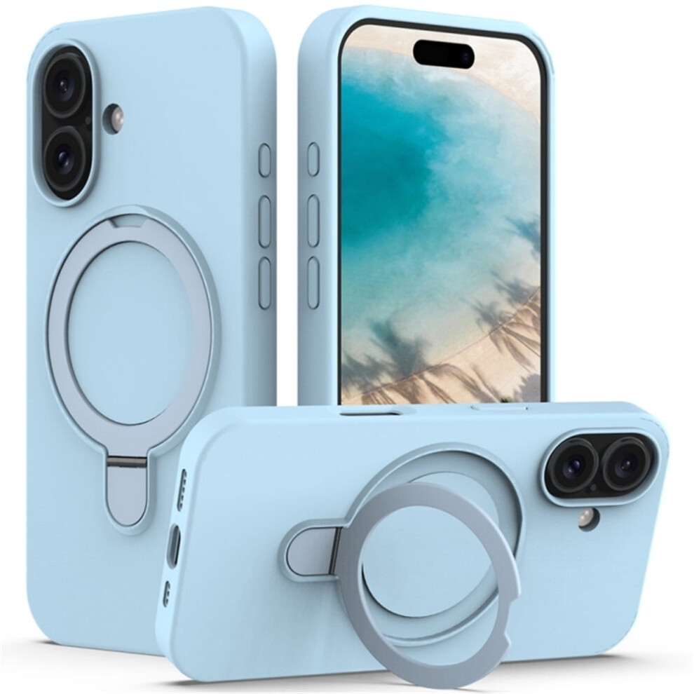 Iphone 16 Plus Magnetic Liquid Silicone Case With Ring 968604614835