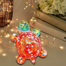 Exploding Flash Turtle Toy for Sensory Play, Pool and Aquarium Fish Tank Decorations, Desk Top 3D Sea Turtle, Sensory Relaxing Desktop Decor Art