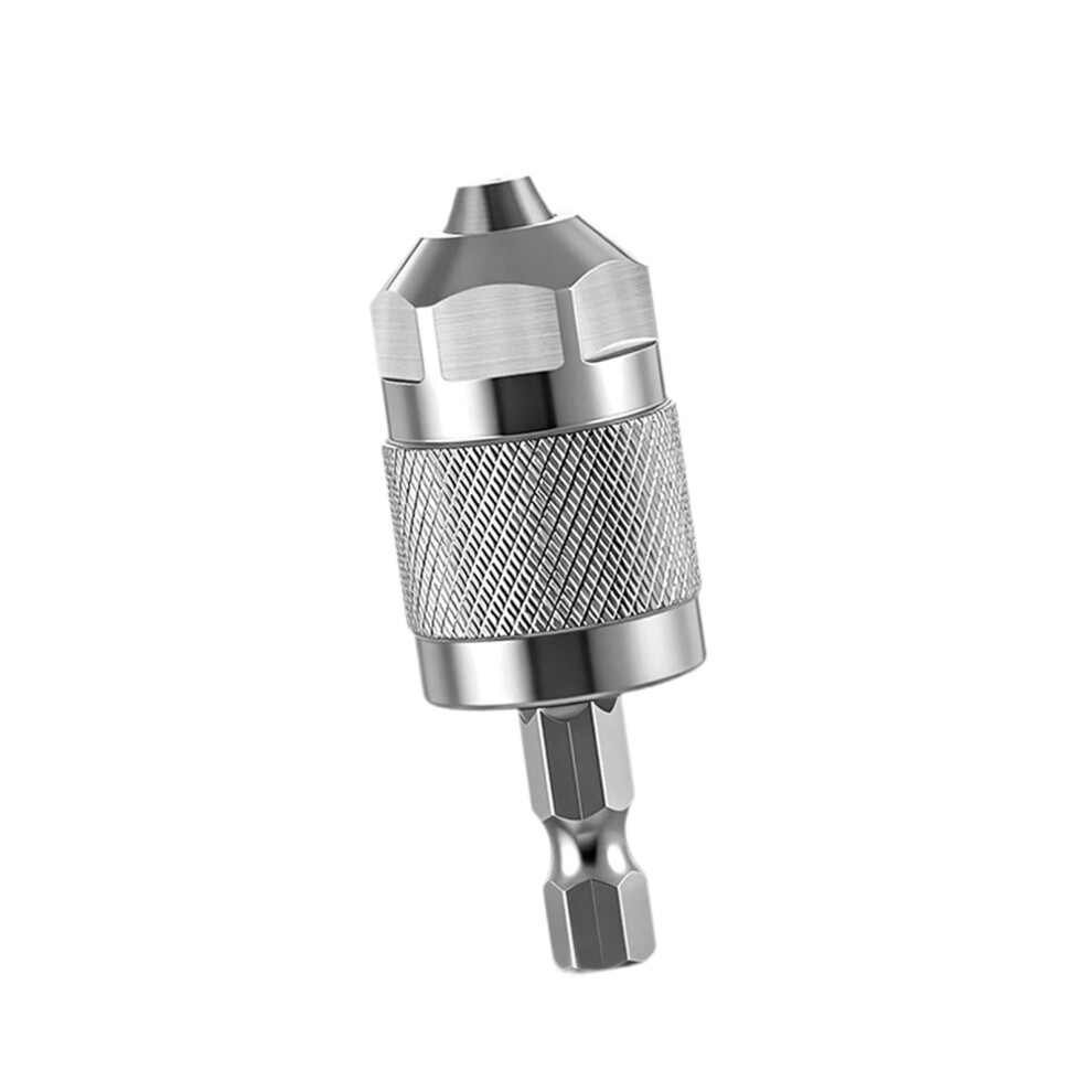Three-Jaw Keyless Chuck Hex Shank Drill Converter Aluminum 968604614538