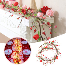 1PC Valentine Wreath Set, 5.25ft Large Front Door Decor for Couples – DIY Romantic Gift for Him/Her, Compatible with Indoor/Outdoor Use