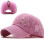 Washed Denim Star Snapback Hat Cotton Ponytail Cap 1