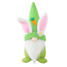 Easter Gnome Plush Elf Decorations, Handmade Gnome Bunny Faceless Doll Easter Ornaments, Spring Home Decor Gifts For Women Men Green