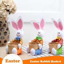 HJuyYuah Cute Bunny Easter Storage Bag, Lightweight Fabric, Festive Design, Easter Egg & Candy Storage for Party Decorations