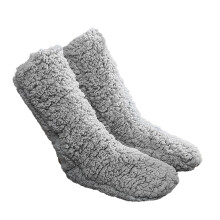 Women's Low-Cut Winter Socks, Thick & Super Warm Fuzzy Ankle Socks, Soft Coral Fleece, Dark Gray – Compatible with All Shoe Sizes