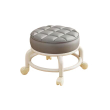 Tabouret pivotant à roulettes – Tabouret roulant léger en plastique pour bureau à domicile, salon ; 30 cm x 30 cm x 22 cm