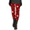 Røde blomsterprintede ankellange leggings til kvinder i polyester-spandex 3