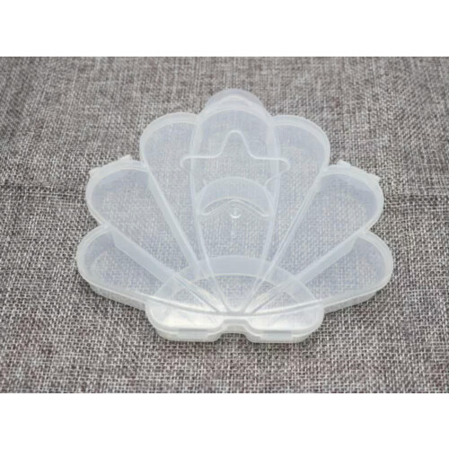 Clear Plastic Box Case compartments Bead Display Storage Container Various Shape-L: Shell 130X115mm