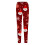 Røde blomsterprintede ankellange leggings til kvinder i polyester-spandex 6