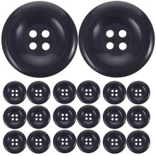 Replacement Buttons Navy Blue Round Resin 50 Pcs