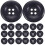 Replacement Buttons Navy Blue Round Resin 50 Pcs 1