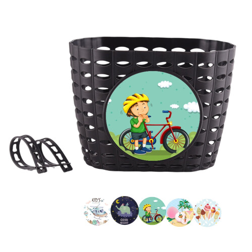 FEAMOS Bike Basket for Handlebars with Strap, Front Mount