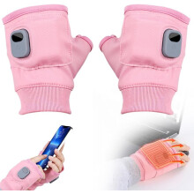 QINGQ Heated Fingerless Gloves for Women, Smart Thermostatic & Rechargeable, Compatible with Outdoor Work, Cycling, Skiing