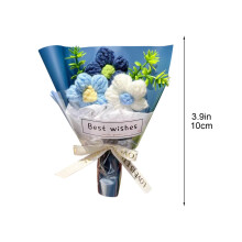 Hand-Crocheted Rose Bouquet Gift Set in Box – Yarn Flower Arrangement, Long-Lasting Artificial Floral Decor for Valentine’s, Anniversary & Special