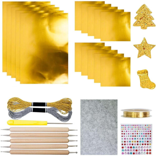 Embossing Foil Sheets Gold Silver 15-Pack 0.07mm