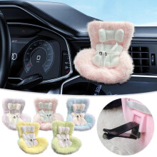 Doll Car Seat Plush Cushion Vent Clip Desktop Stand Cute Ornament For Fans Collectors 14x10x5cm Christmas