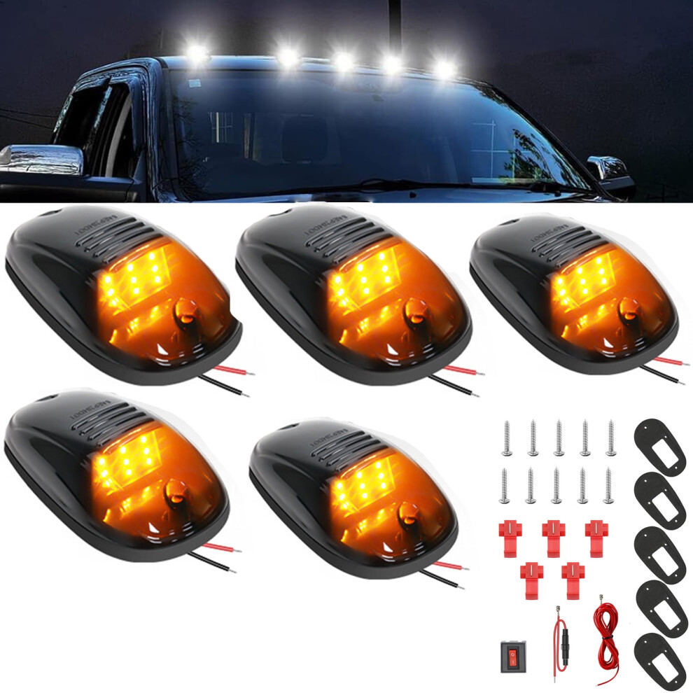 No-Drill Solar Cab Led Roof Lights For Trucks With 974856116980