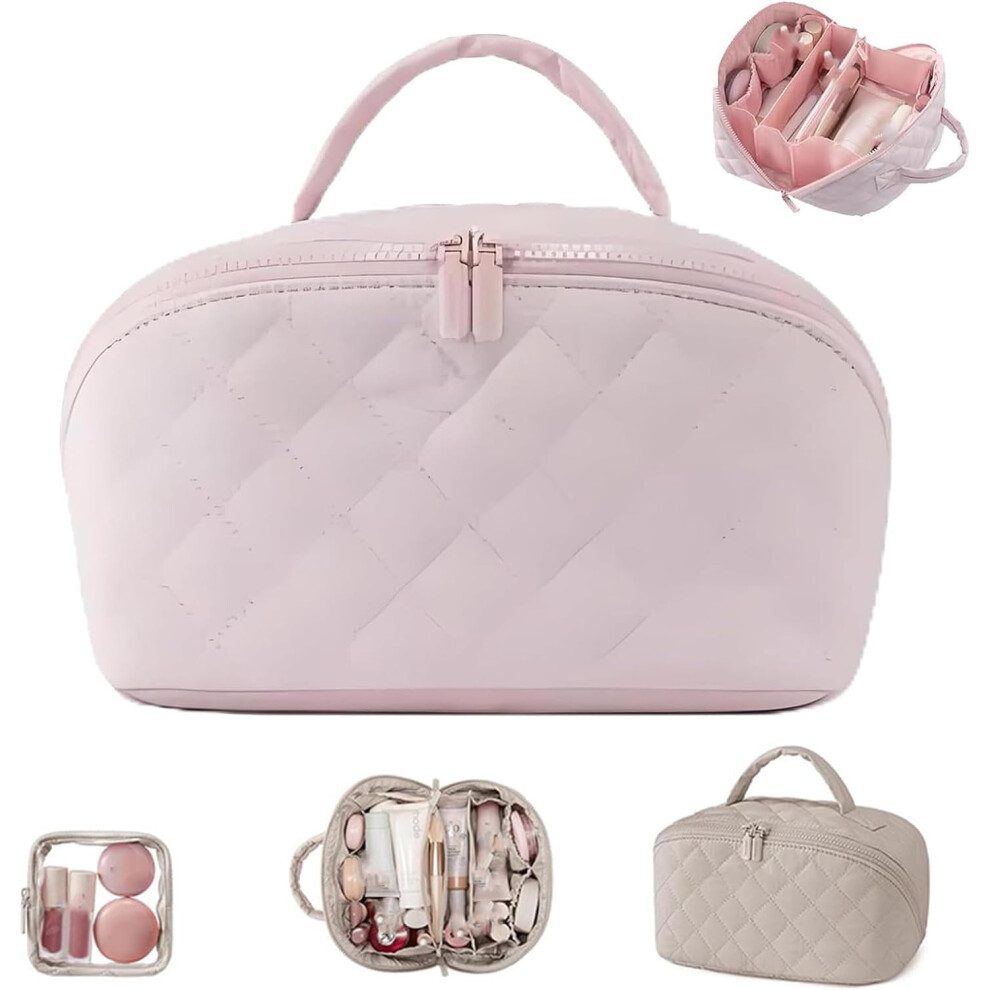 Travel Makeup Bag Expandable Large Capacity with