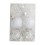 Christmas Tree Ornaments White Shatterproof Plastic 6 pcs 1