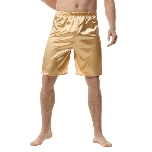 Short jaune décontracté grande taille pour homme, taille élastique 1