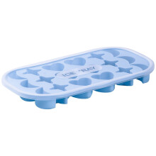 Bandeja para cubitos de hielo de silicona flexible azul con tapa, 18 compartimentos, fácil desmolde – Compatible con congeladores estándar