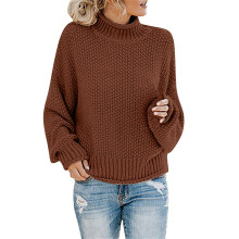 Black Turtleneck Sweater for Women Long Sleeve Solid Color
