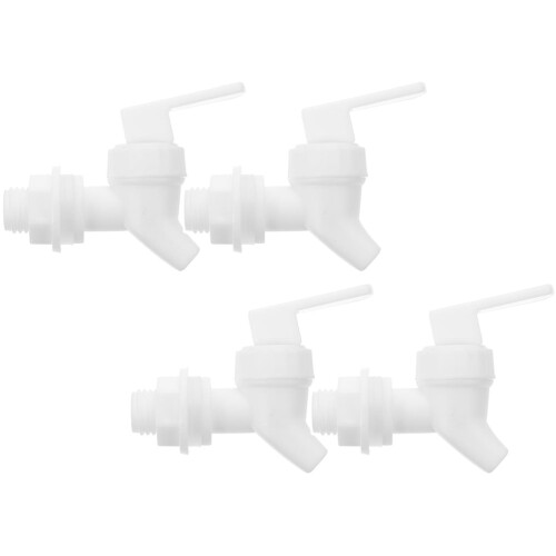 White Bucket Faucet Water Spigot Polypropylene 4 Sets