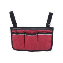 Bolsa lateral para silla de ruedas, bolsa de almacenamiento grande con múltiples bolsillos para ayudas a la movilidad, organizador duradero para