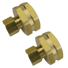 2pcs Brass Adapter 3/4 Female to 1/4inch Compression Garden Hose Adapter 3/8inch
