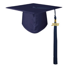 Gorro de graduación unisex ajustable con acabado mate, dije de 2025 y borlas largas – Compatible con la vestimenta de graduación estándar.