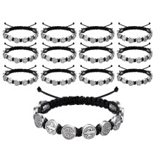 Saint Benedict Charm Bracelet Adjustable Spiritual Jewelry
