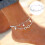 Women's Sterling Silver Anklet with Boho Beads 2