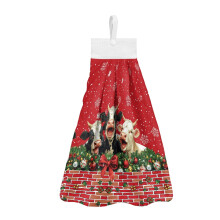 Christmas Cows Kitchen Hand Towels Set (3pc), Snowflake Design, Dual-Purpose, Breathable & Easy-Clean, Compatible with Holiday Decor