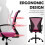 Pink mesh office chair with wheels adjustable 3